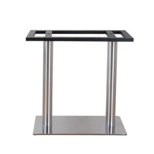 Elegant Silver Electroplate Two Posts Metal Table Base